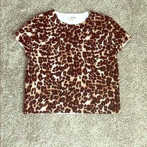 Leopard crop top